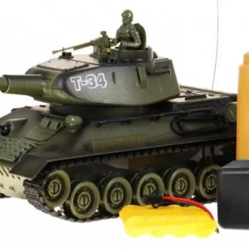 Tenk T 34 Na Daljinsko Upravljanje Za Djecu 3+ Zeleni Model Pucanje 1:28 + Odlična Tenkovska Bitka 2