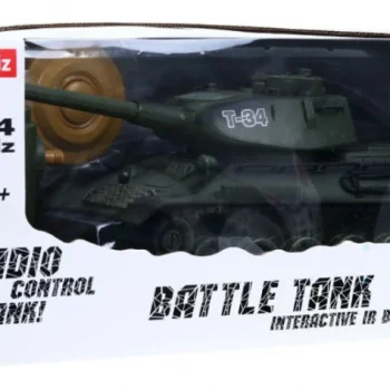 Tenk T 34 Na Daljinsko Upravljanje Za Djecu 3+ Zeleni Model Pucanje 1:28 + Odlična Tenkovska Bitka 3