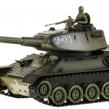 Tenk T 34 Na Daljinsko Upravljanje Za Djecu 3+ Zeleni Model Pucanje 1:28 + Odlična Tenkovska Bitka 4