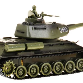 Tenk T 34 Na Daljinsko Upravljanje Za Djecu 3+ Zeleni Model Pucanje 1:28 + Odlična Tenkovska Bitka 5