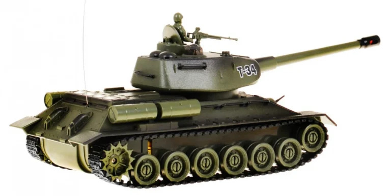 Tenk T 34 Na Daljinsko Upravljanje Za Djecu 3+ Zeleni Model Pucanje 1:28 + Odlična Tenkovska Bitka 5