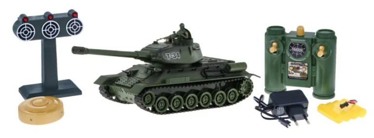 Tenk T 34 Na Daljinsko Upravljanje Za Djecu U Mjerilu 1:24 S Interaktivnim Efektima + Daljinski 8