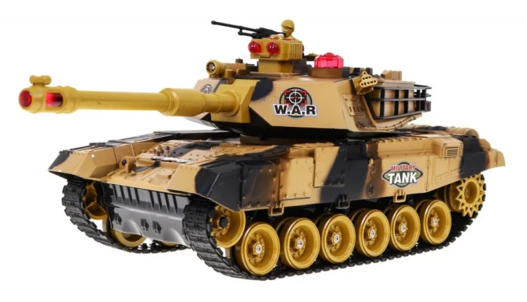 Tenk Na Daljinsko Upravljanje Za Djecu 3+ Godine Bež 1:18 + Daljinski Upravljač + Zvukovi + Led + 3