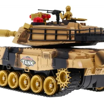 Tenk Na Daljinsko Upravljanje Za Djecu 3+ Godine Bež 1:18 + Daljinski Upravljač + Zvukovi + Led + 4