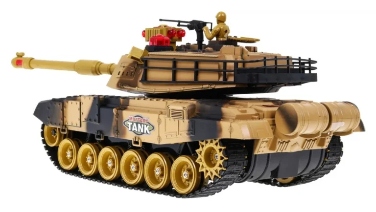 Tenk Na Daljinsko Upravljanje Za Djecu 3+ Godine Bež 1:18 + Daljinski Upravljač + Zvukovi + Led + 4