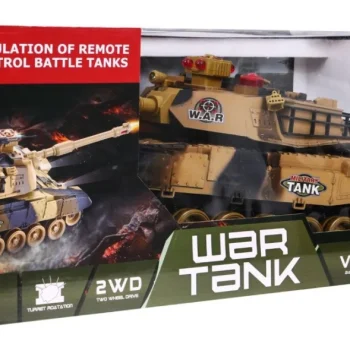 Tenk Na Daljinsko Upravljanje Za Djecu 3+ Godine Bež 1:18 + Daljinski Upravljač + Zvukovi + Led + 7