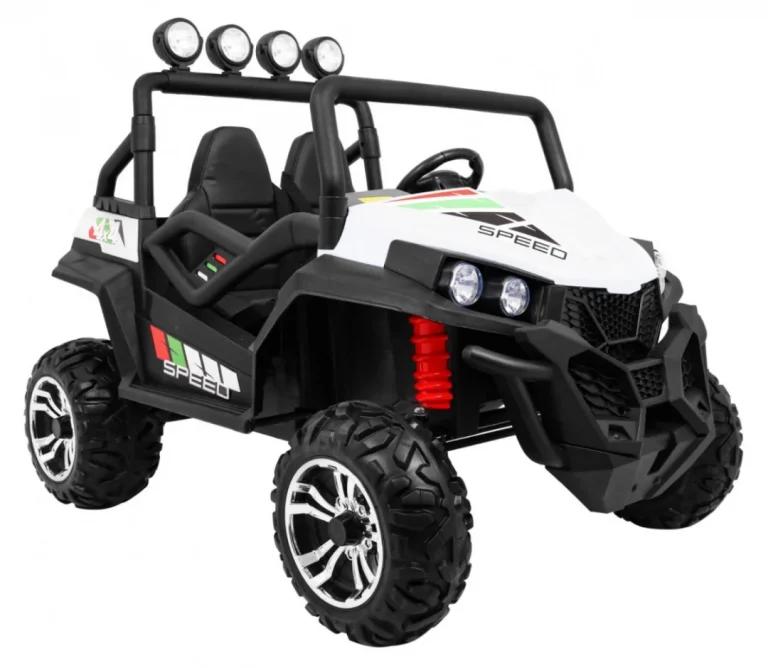 Terenski Grand Buggy Lift Za Djecu Bijeli + 4x4 Pogon + Daljinski Upravljač + Nosač Za, Bijela 10
