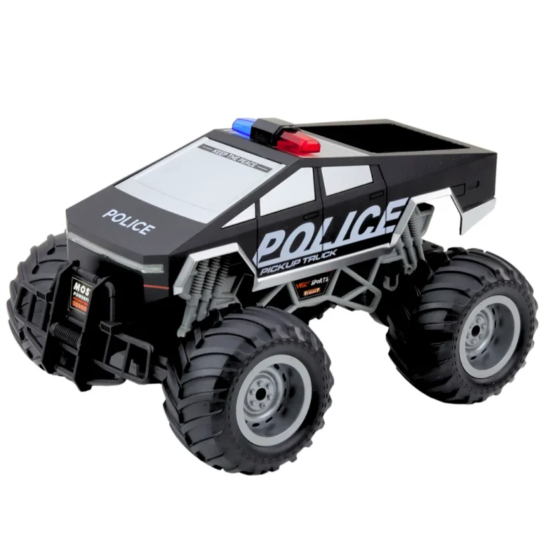 Terenski Rc Policijski Automobil Na Daljinsko Upravljanje, Crni 1:16 2