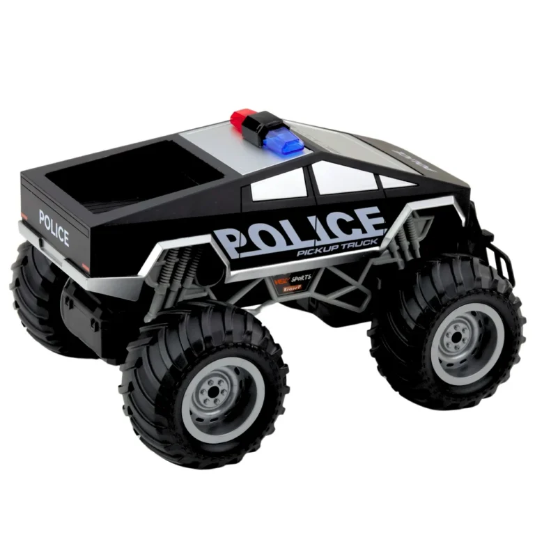 Terenski Rc Policijski Automobil Na Daljinsko Upravljanje, Crni 1:16 3