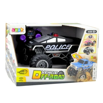 Terenski Rc Policijski Automobil Na Daljinsko Upravljanje, Crni 1:16 5
