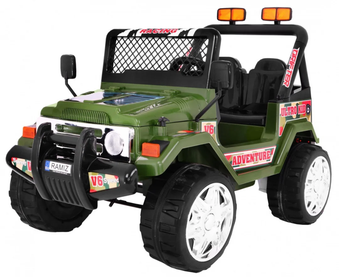 Terenski Raptor Drifter Na Baterije Za Djecu, Zeleni + Daljinski Upravljač, Zelena 1