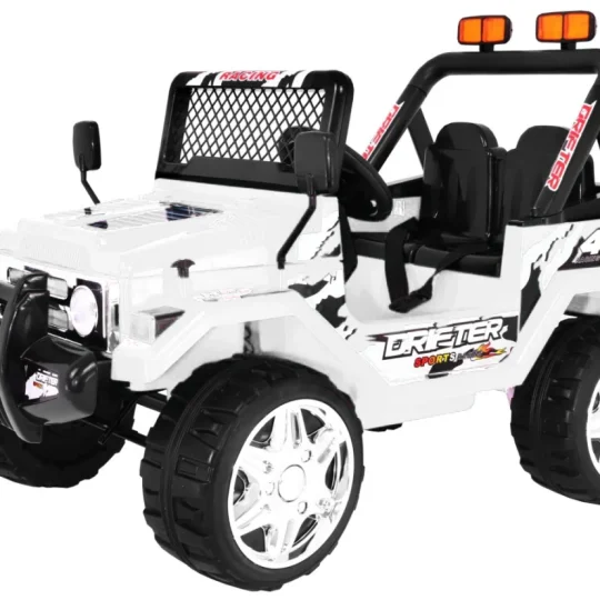 Terenski Raptor Drifter, Vozilo Na Baterije Za Djecu, Bijelo + Daljinski Upravljač + Spori Start 1