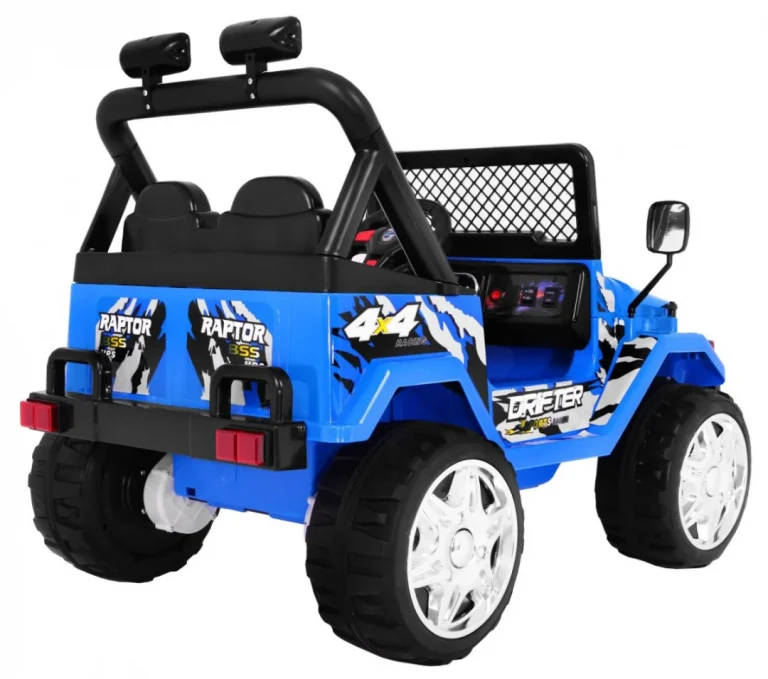 Terenski Raptor Drifter, Vozilo Na Baterije Za Djecu, Plavo + Daljinski Upravljač + Spori Start 2