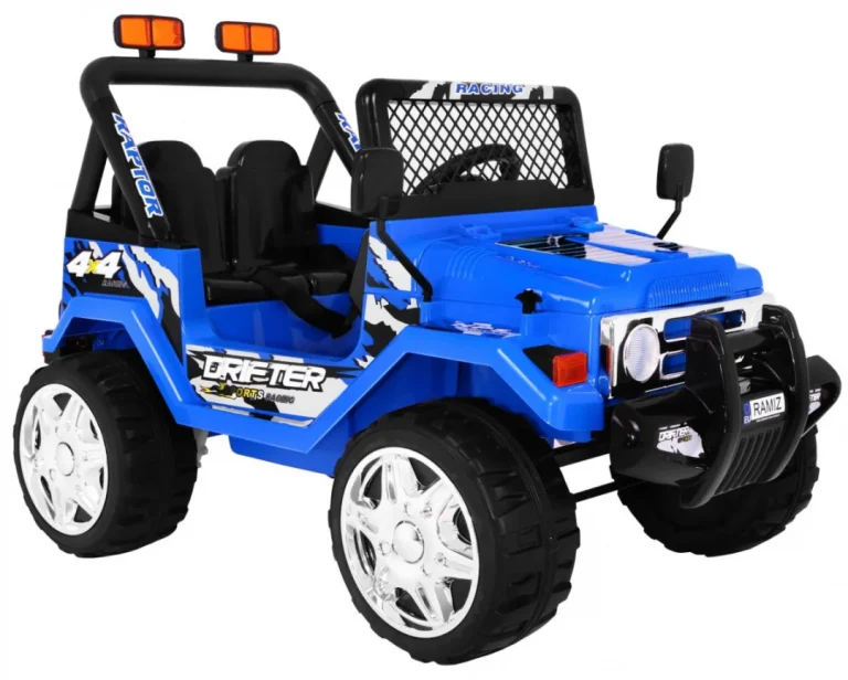 Terenski Raptor Drifter, Vozilo Na Baterije Za Djecu, Plavo + Daljinski Upravljač + Spori Start 3