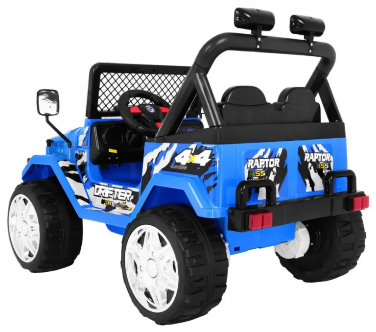 Terenski Raptor Drifter, Vozilo Na Baterije Za Djecu, Plavo + Daljinski Upravljač + Spori Start 4