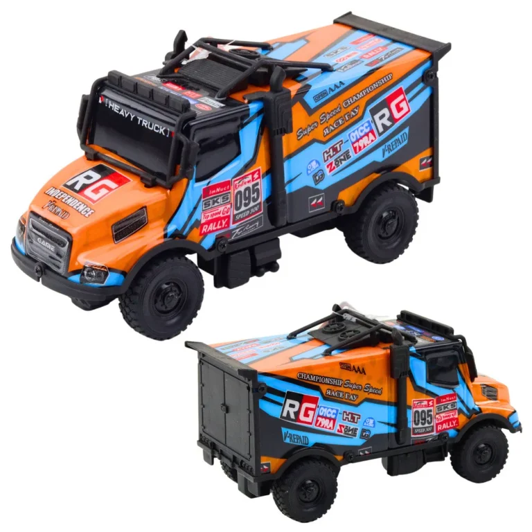 Terenski Auto Friction Drive Narančasto Plavi Sa Svjetlima 3