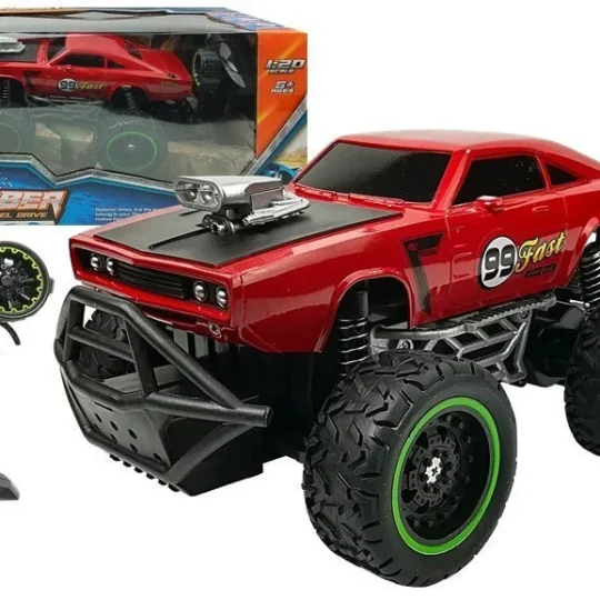 Terenski Auto Na Daljinsko Upravljanje, Crveni, 1:20 1