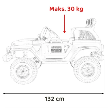Terenski Automobil Off Road 3.0 Za Djecu Crveni + Daljinski Upravljač + Sporo Pokretanje, Crvena 3