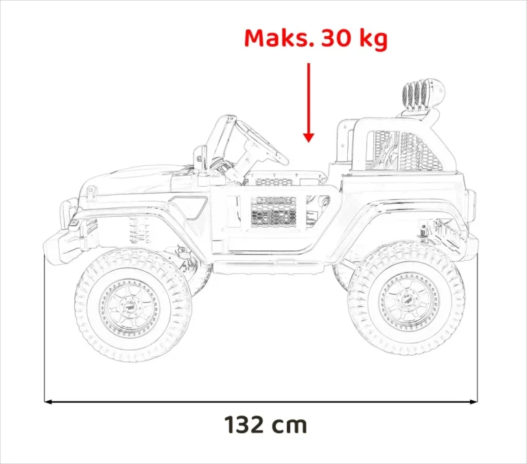 Terenski Automobil Off Road 3.0 Za Djecu Crveni + Daljinski Upravljač + Sporo Pokretanje, Crvena 3