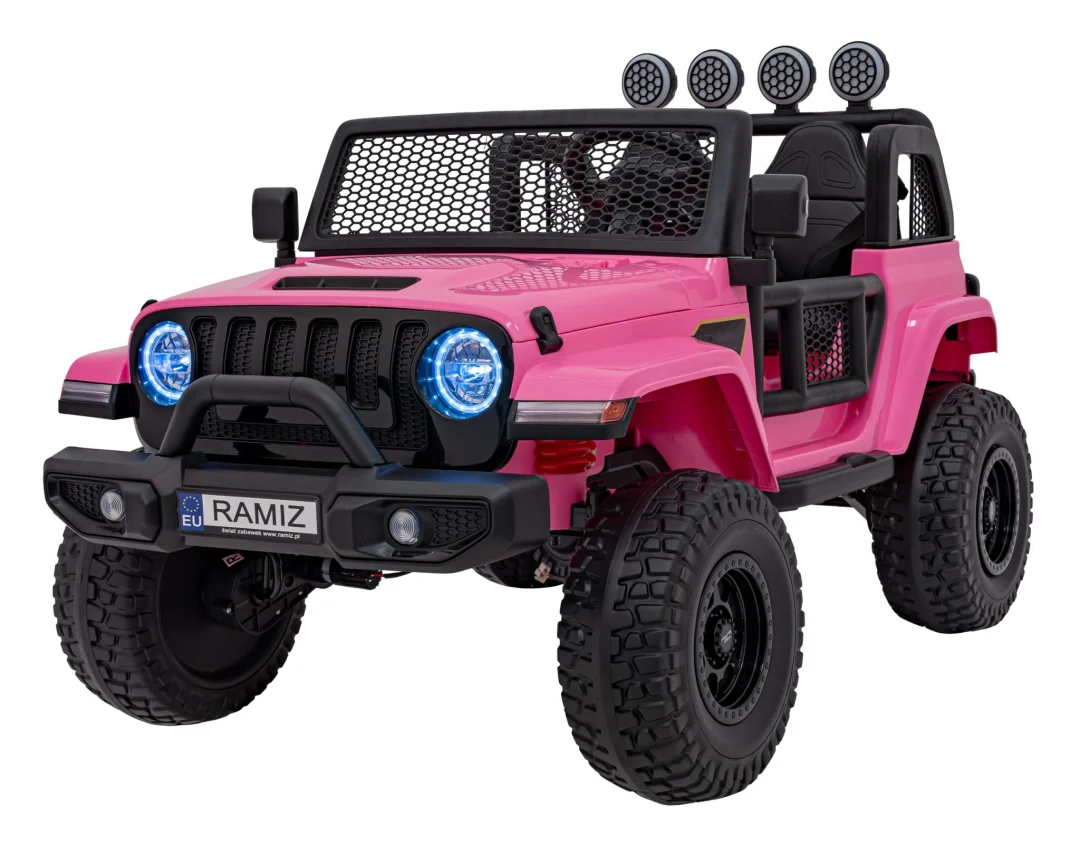 Terenski Automobil Off Road 3.0 Za Djecu Roza + Daljinski Upravljač + Sporo Pokretanje + Sigurnosni 1