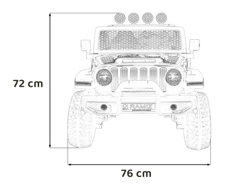 Terenski Automobil Off Road 3.0 Za Djecu Roza + Daljinski Upravljač + Sporo Pokretanje + Sigurnosni 2