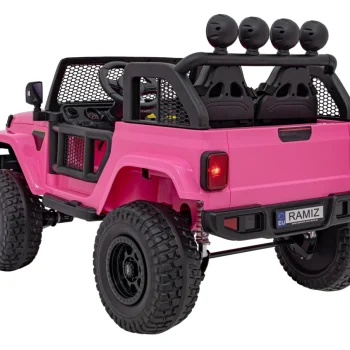 Terenski Automobil Off Road 3.0 Za Djecu Roza + Daljinski Upravljač + Sporo Pokretanje + Sigurnosni 6