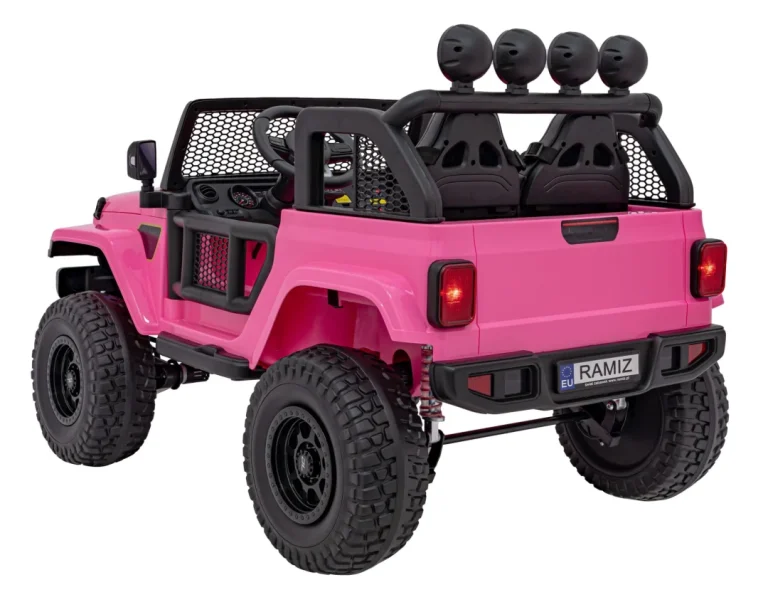 Terenski Automobil Off Road 3.0 Za Djecu Roza + Daljinski Upravljač + Sporo Pokretanje + Sigurnosni 6