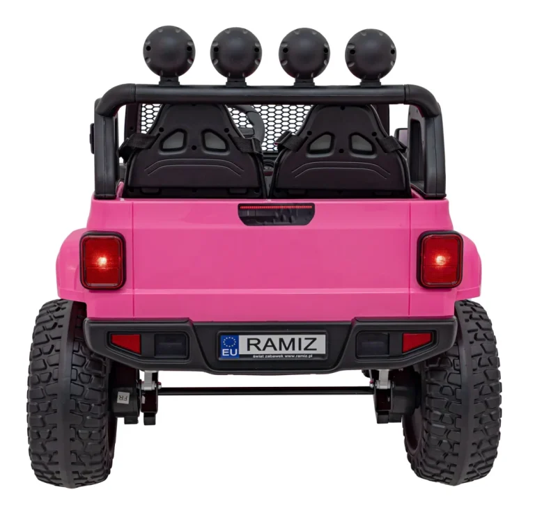 Terenski Automobil Off Road 3.0 Za Djecu Roza + Daljinski Upravljač + Sporo Pokretanje + Sigurnosni 7