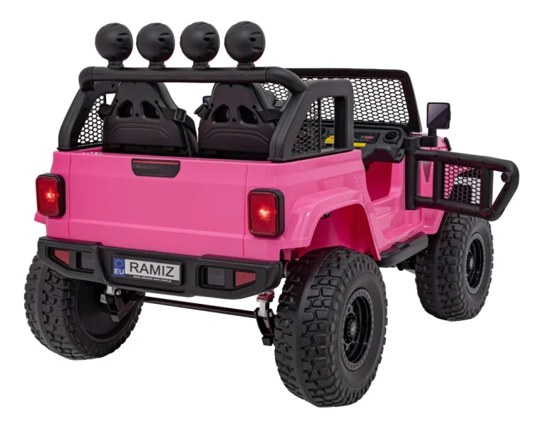 Terenski Automobil Off Road 3.0 Za Djecu Roza + Daljinski Upravljač + Sporo Pokretanje + Sigurnosni 8