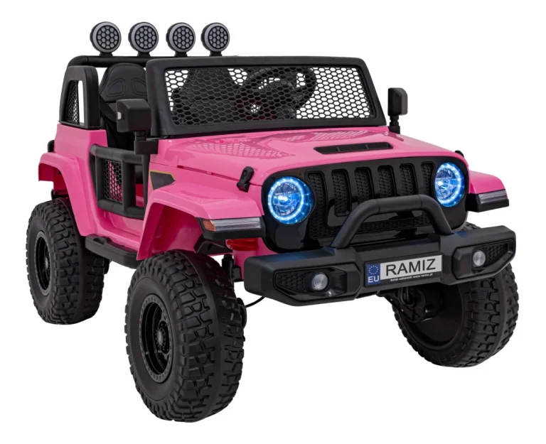 Terenski Automobil Off Road 3.0 Za Djecu Roza + Daljinski Upravljač + Sporo Pokretanje + Sigurnosni 9