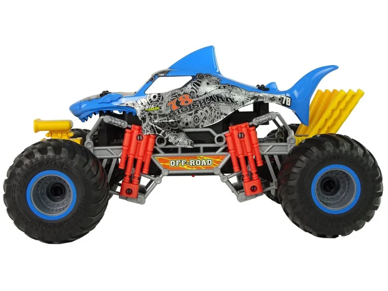 Terenski Automobil Shark Na Daljinsko Upravljanje 1:10 2.4g Plavi 15 Km/h Parni 3
