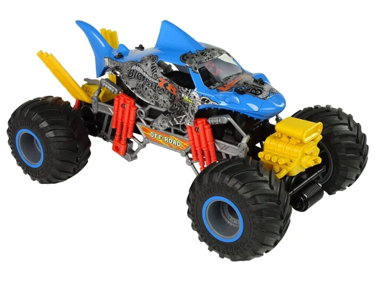 Terenski Automobil Shark Na Daljinsko Upravljanje 1:10 2.4g Plavi 15 Km/h Parni 5