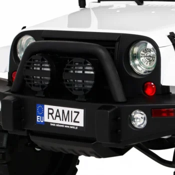 Terenski Automobil Na Baterije Za Djecu Bijeli Terenski Jeep + Daljinski Upravljač + Svjetla I Zvukovi, Bijela 12