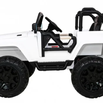 Terenski Automobil Na Baterije Za Djecu Bijeli Terenski Jeep + Daljinski Upravljač + Svjetla I Zvukovi, Bijela 4