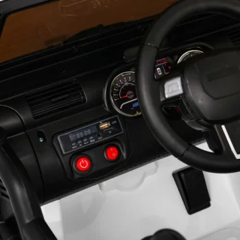 Terenski Automobil Na Baterije Za Djecu Bijeli Terenski Jeep + Daljinski Upravljač + Svjetla I Zvukovi, Bijela 6