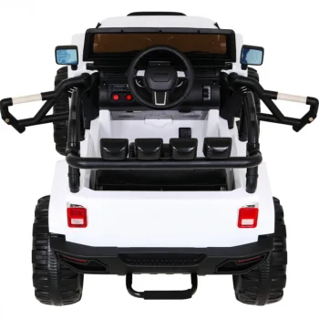 Terenski Automobil Na Baterije Za Djecu Bijeli Terenski Jeep + Daljinski Upravljač + Svjetla I Zvukovi, Bijela 8