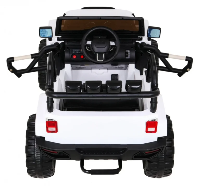 Terenski Automobil Na Baterije Za Djecu Bijeli Terenski Jeep + Daljinski Upravljač + Svjetla I Zvukovi, Bijela 8