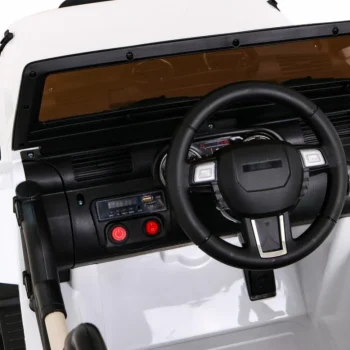 Terenski Automobil Na Baterije Za Djecu Bijeli Terenski Jeep + Daljinski Upravljač + Svjetla I Zvukovi, Bijela 9