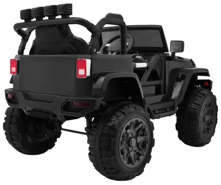 Terenski Automobil Na Baterije Za Djecu Crni Jeep Terensko Vozilo + Daljinski Upravljač + Svjetla I Zvukovi, Crna 12