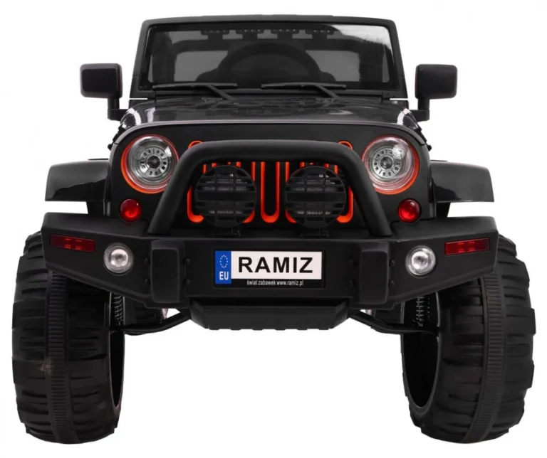Terenski Automobil Na Baterije Za Djecu Crni Jeep Terensko Vozilo + Daljinski Upravljač + Svjetla I Zvukovi, Crna 4