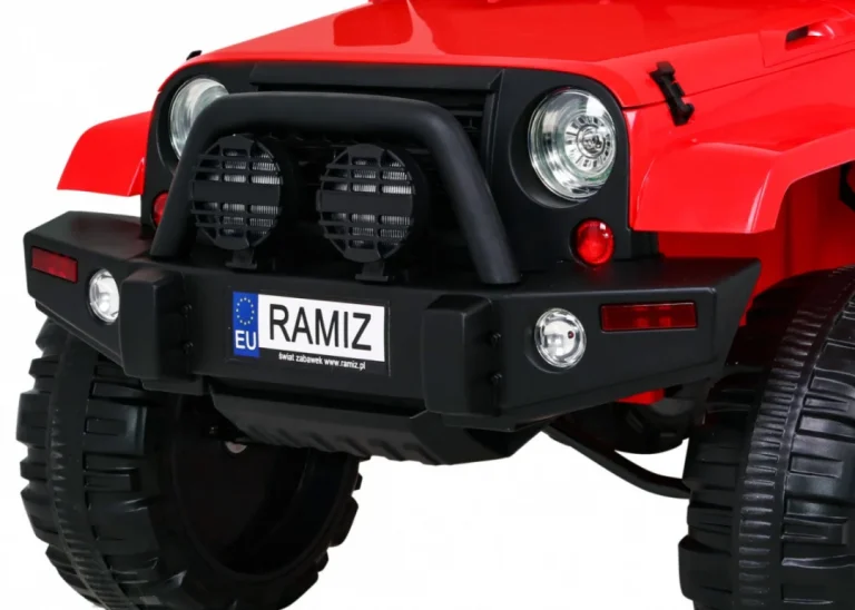 Terenski Automobil Na Baterije Za Djecu, Crveni Jeep, Terensko Vozilo + Daljinski Upravljač, Crvena 11