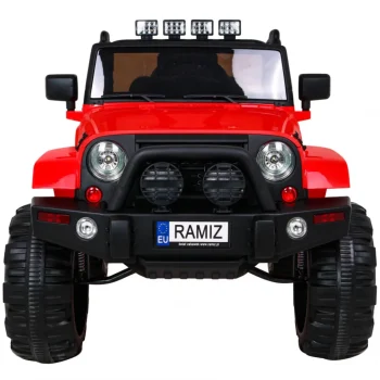 Terenski Automobil Na Baterije Za Djecu, Crveni Jeep, Terensko Vozilo + Daljinski Upravljač, Crvena 3