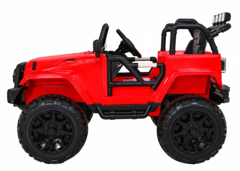 Terenski Automobil Na Baterije Za Djecu, Crveni Jeep, Terensko Vozilo + Daljinski Upravljač, Crvena 4