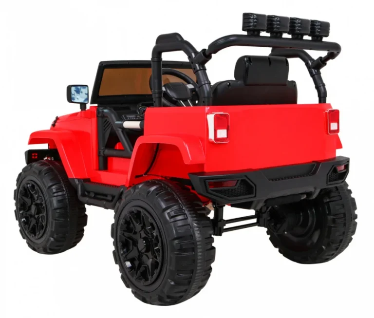 Terenski Automobil Na Baterije Za Djecu, Crveni Jeep, Terensko Vozilo + Daljinski Upravljač, Crvena 5