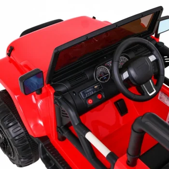 Terenski Automobil Na Baterije Za Djecu, Crveni Jeep, Terensko Vozilo + Daljinski Upravljač, Crvena 6