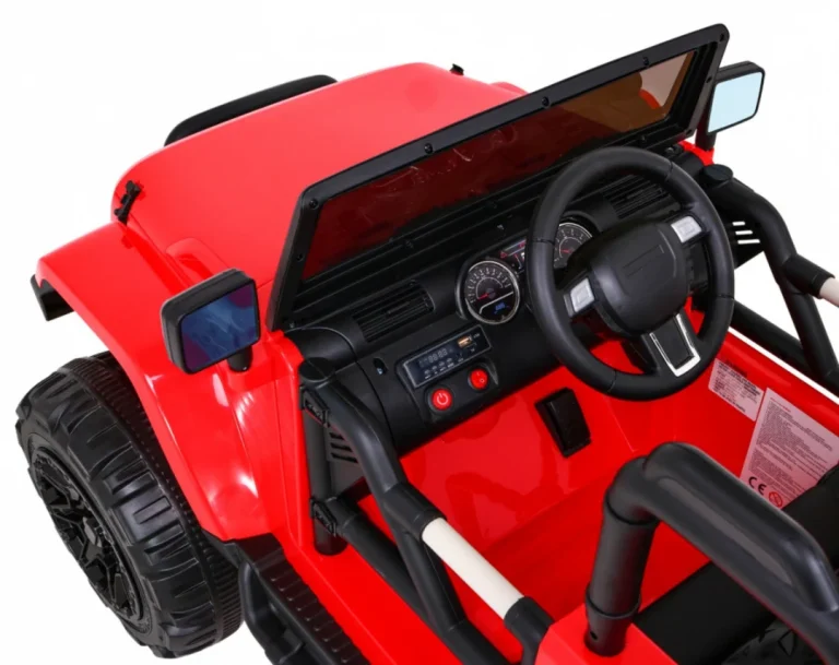 Terenski Automobil Na Baterije Za Djecu, Crveni Jeep, Terensko Vozilo + Daljinski Upravljač, Crvena 6