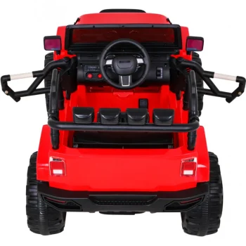 Terenski Automobil Na Baterije Za Djecu, Crveni Jeep, Terensko Vozilo + Daljinski Upravljač, Crvena 8