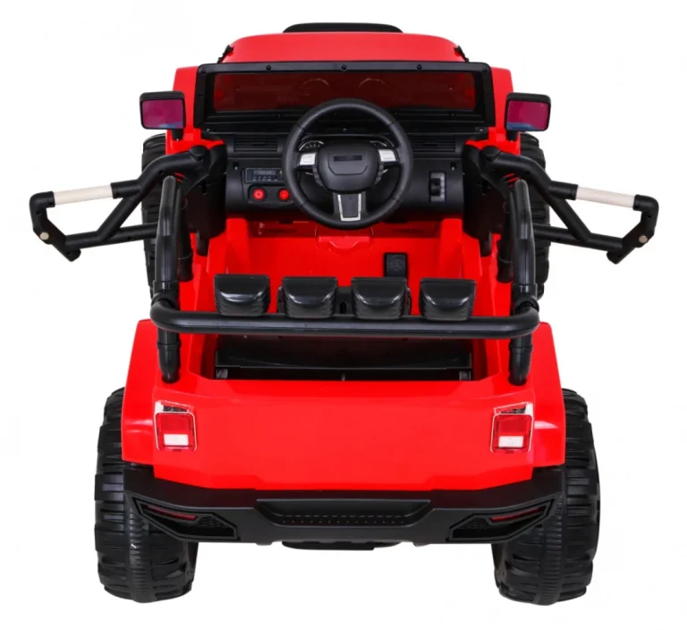 Terenski Automobil Na Baterije Za Djecu, Crveni Jeep, Terensko Vozilo + Daljinski Upravljač, Crvena 8