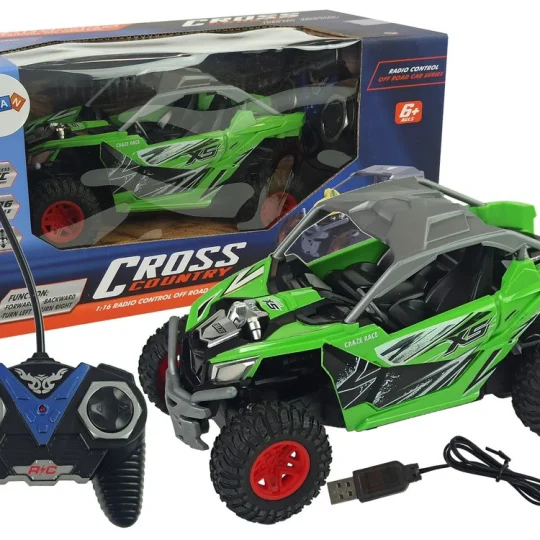 Terenski Automobil Na Daljinsko Upravljanje Cross Country 27 Mhz Zeleni 1