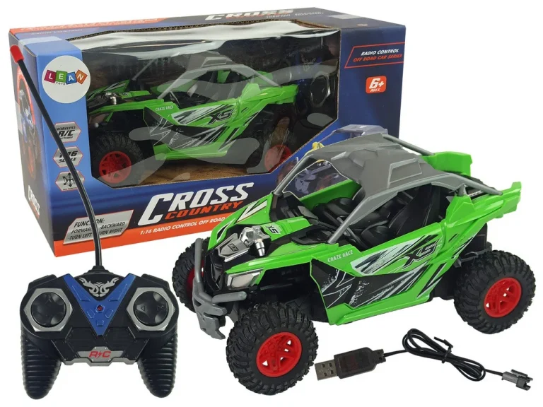 Terenski Automobil Na Daljinsko Upravljanje Cross Country 27 Mhz Zeleni 1
